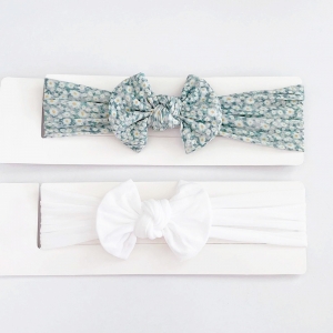 Baby Headband Comfy Wide Bow 2pcs(TBHB8559)